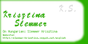 krisztina slemmer business card